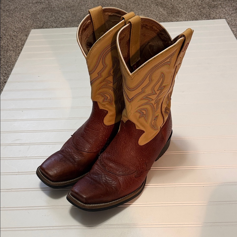 Tony Lama Brown and Tan Western Boots